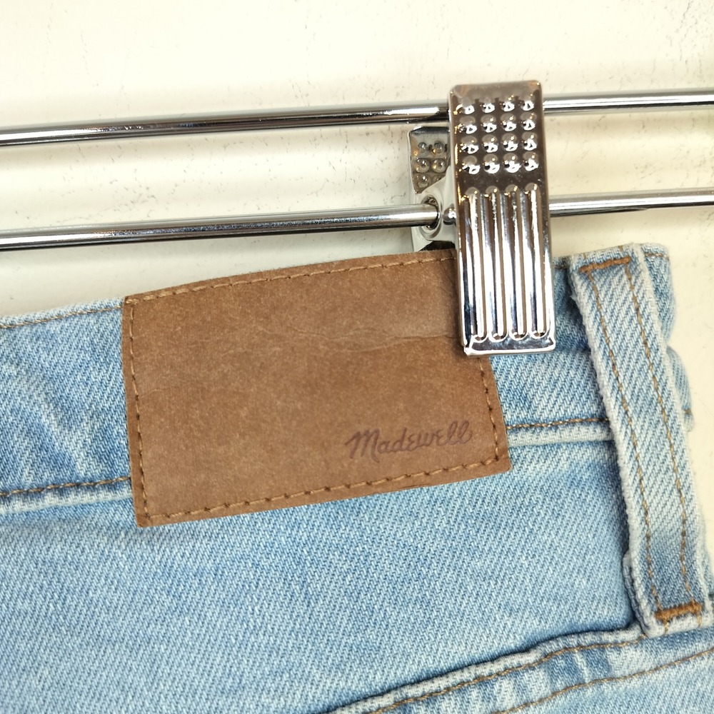 Madewell The Perfect Vintage Straight Jeans 30T Tall Distressed Knee Light Wash - Picture 9 of 12